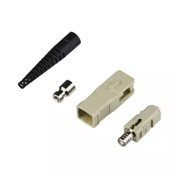 SC simplex kištukinis lizdas, EFB Elektronik 53206.21 – daugiamodis, smėlio/juodos spalvos