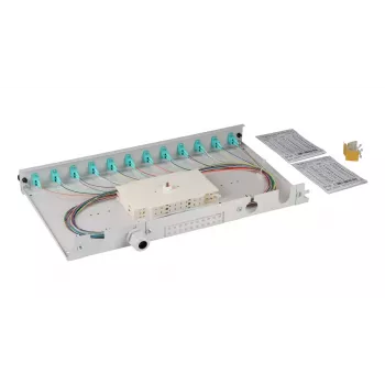 Pataisų skydelis EFB Elektronik BA71901L12OM3 1U LC OM3 pilka