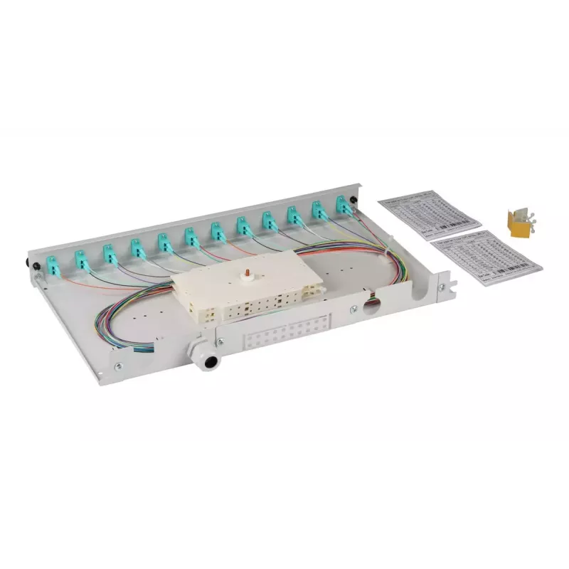 Pataisų skydelis EFB Elektronik BA71901L12OM3 1U LC OM3 pilka