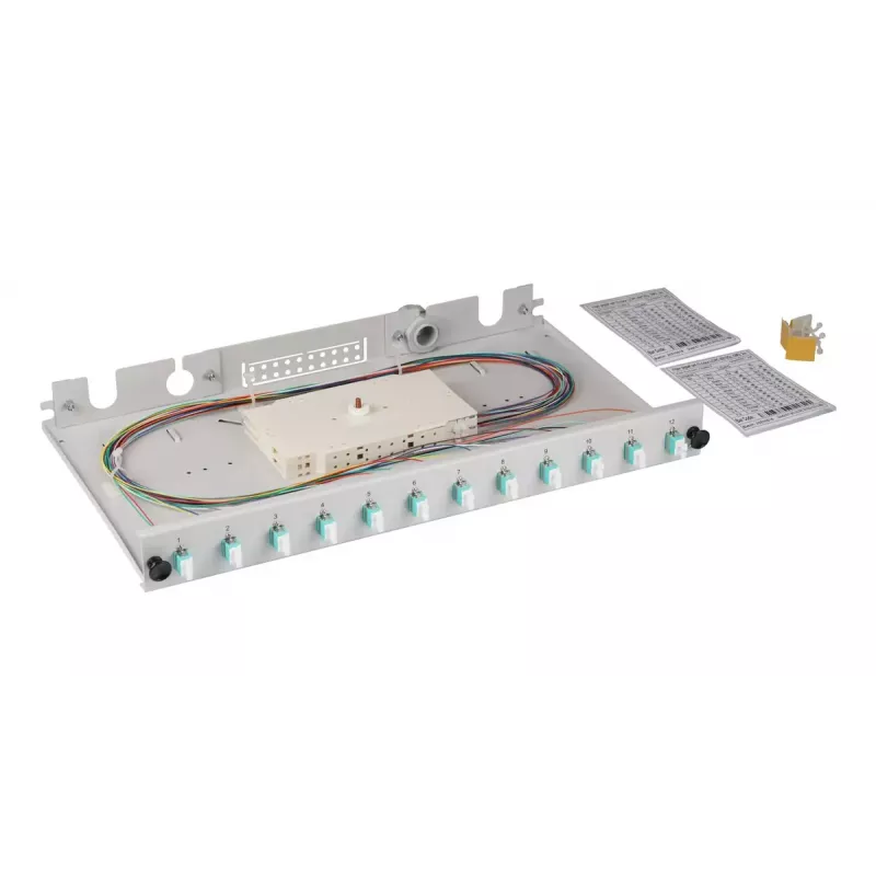 Pataisų skydelis EFB Elektronik BA71901L12OM3 1U LC OM3 pilka