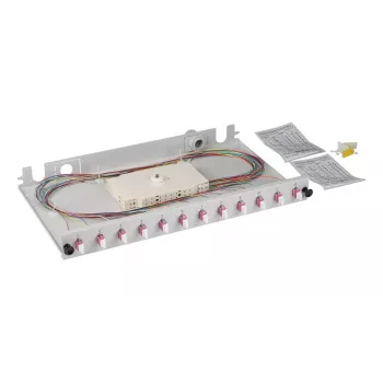 Patch panel EFB Elektronik BA71901L12OM4 1U LC OM4 pilka