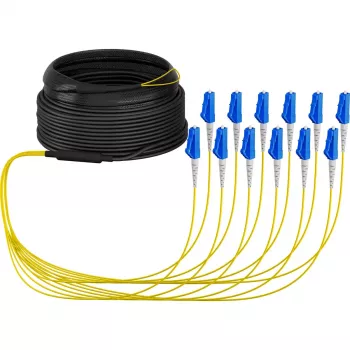 Skiemeninis šviesolaidinis kabelis EFB Elektronik O8342S10OS2 12x LC OS2 10 m juoda mėlyna geltona