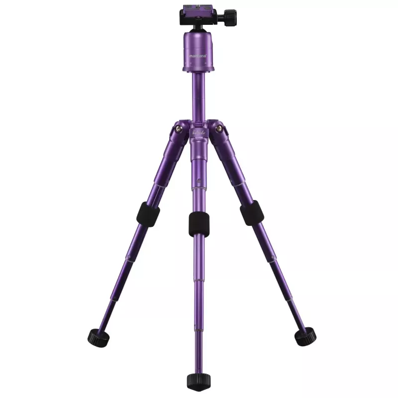Mantona 21188 Kaleido mini-trikojis skaitmeniniams ir juostiniams fotoaparatams, 3 kojos, violetinė