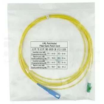 Skiemeninis šviesolaidinis kabelis BlueOptics SFP2122BU3MX LC SC G.657.A1 3 m Geltonas