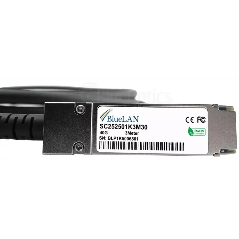 BlueOptics InfiniBand / šviesolaidinis kabelis 3 m QSFP juodas