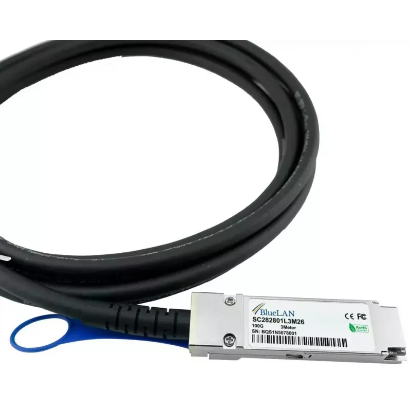 InfiniBand / šviesolaidinis kabelis BlueOptics CBL-NTWK-0942-MQ28C30M-BL 3 m QSFP28 Kištukas / Kištukas