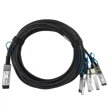 Tinklo kabelis BlueOptics CBL-NTWK-0988-Q28M2-BL QSFP28 4xSFP28 2m Juodas