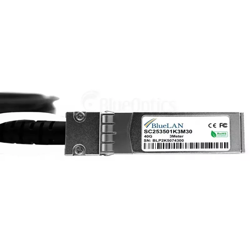 InfiniBand / šviesolaidinis kabelis BlueOptics CPAC-TR-40SPLIT-QSFP-3M-BL 3m QSFP 4xSFP+ Kištukas/Kištukas