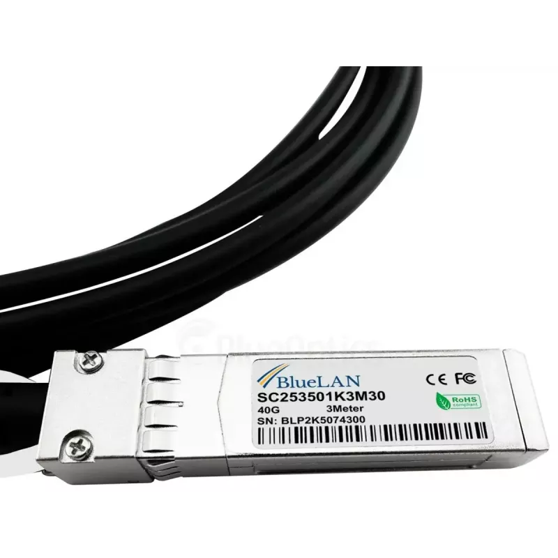 InfiniBand / šviesolaidinis kabelis BlueOptics CPAC-TR-40SPLIT-QSFP-3M-BL 3m QSFP 4xSFP+ Kištukas/Kištukas