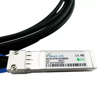 BlueOptics 25G-DACP-SFPZ5M-BL InfiniBand šviesolaidinis kabelis 5 m SFP28 SFP28 DAC juodas