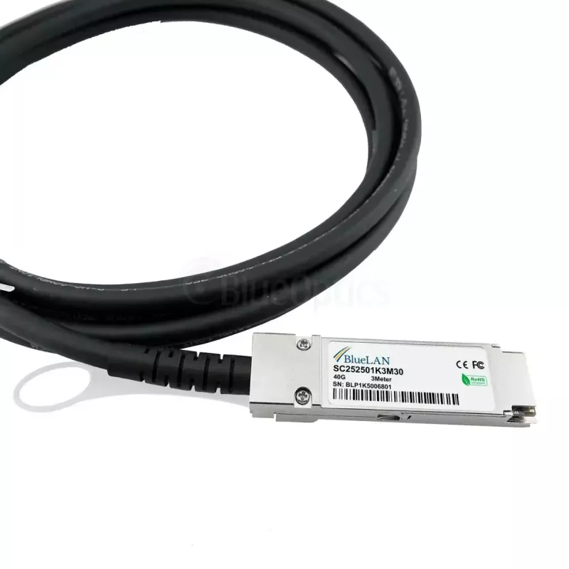 BlueOptics 40G-DACP-QSFP50CM-BL InfiniBand aktyvus optinis kabelis 0,5 m QSFP juodas