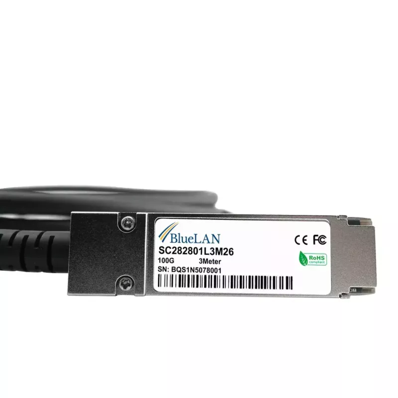 DAC kabelis BlueOptics AT-QSFP28-2CU-BL QSFP28 QSFP28 InfiniBand 2m Juodas