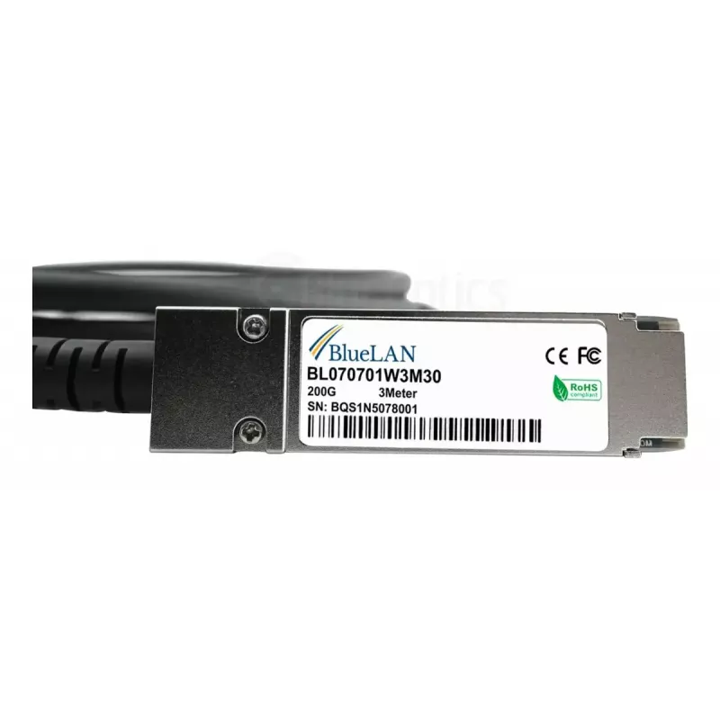 DAC kabelis BlueOptics 980-9I54L-00V02A-BL 3m QSFP56 juodas