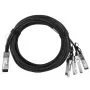 Tinklo kabelis BlueOptics JG330A-BL QSFP 4 x SFP+ InfiniBand 3 m Juodas
