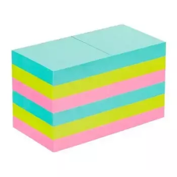 Lipnūs lapeliai Post-It 3M 622-12SS-COS, kvadratiniai 47,6×47,6 mm, 90 lapų, mėlyna/žalia/rožinė