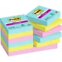 Lipnūs lapeliai Post-It 3M 622-12SS-COS, kvadratiniai 47,6×47,6 mm, 90 lapų, mėlyna/žalia/rožinė