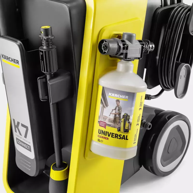 Kärcher K 7 Comfort Premium Connect aukšto slėgio plovimo įrenginys — 180 bar, 600 l/h, 3000 W, PremiumFlex žarna 10 m, Bluetooth Smart