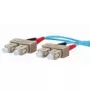 Šviesolaidinis kabelis METZ CONNECT 151J1EOEO20E 2x SC OM3 2 m Aqua