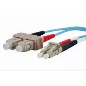 Skaidulinis optinis kabelis METZ CONNECT 151J1EOJO10E 2x SC 2x LC OM3 1 m Aqua