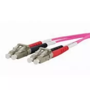 Skaidulinės optikos kabelis METZ CONNECT 151S1JOJO10E 1 m 2x LC rožinis