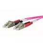Skaidulinės optikos kabelis METZ CONNECT 151S1JOJO10E 1 m 2x LC rožinis