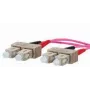 Skiemeninis šviesolaidinis kabelis METZ CONNECT 151S1EOEO20E 2x SC OM4 2 m Rožinis