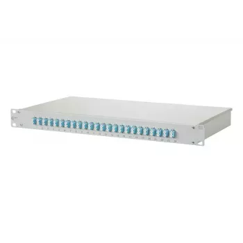 Patch panel 1U BTR NETCOM 1502557724-E su LC jungtimis, baltas, stelažinis, 482,6×44,5×242,5 mm