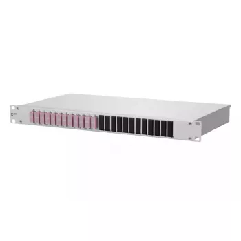 OpDAT 1U skydelis BTR METZ CONNECT su SC jungtimis, aliuminis/plienas, 482,6×44,5×242,5 mm, pilkas