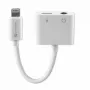 Adapteris 4smarts 468673 Lightning į Lightning ir 3,5 mm, baltas