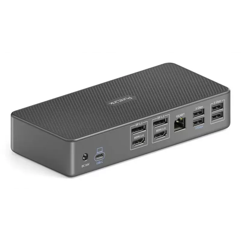 Dokavimo stotelė nešiojamam kompiuteriui PureLink VL-D210DL USB 3.2 Gen 2 Type-C pilka 96W