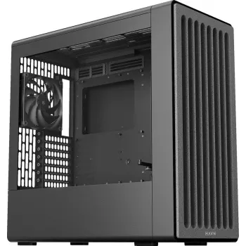 Vidutinis bokštinis PC korpusas HAVN BF 360 ATX juodas su RGB ventiliatoriais