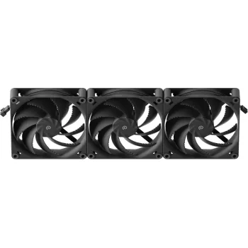 Kompiuterio ventiliatorių rinkinys HAVN H14 PWM 140 mm juodi – 3 vnt., PWM greičio valdymas