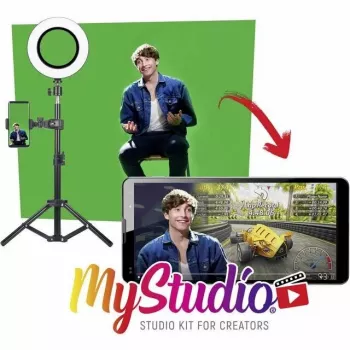 Nešiojamas žalias fonas EASYPIX MyStudio 62020 sulankstomas chroma key foto ir vaizdo įrašams