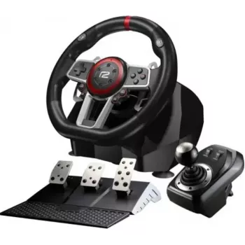 Vairas ready2gaming Multi System Racing Wheel Pro R2GRACINGWHEELPRO, su jėgos grįžtamuoju ryšiu, vairaratis ir pedalai, Switch/PS4/PS3/PC