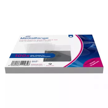 Apsauginiai vokeliai CD/DVD MediaRange BOX04 (100 vnt., skaidrūs)