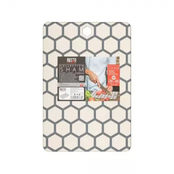 Resto Kitchenware 95402 Stačiakampė plastikinė pjaustymo lentelė Pilka Balta