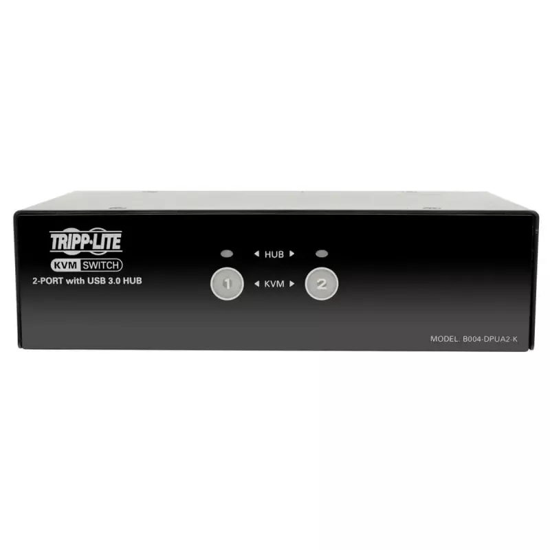 2 prievadų DisplayPort KVM jungiklis su garsu ir USB 3.0 šakotuvu EATON B004-DPUA2-K