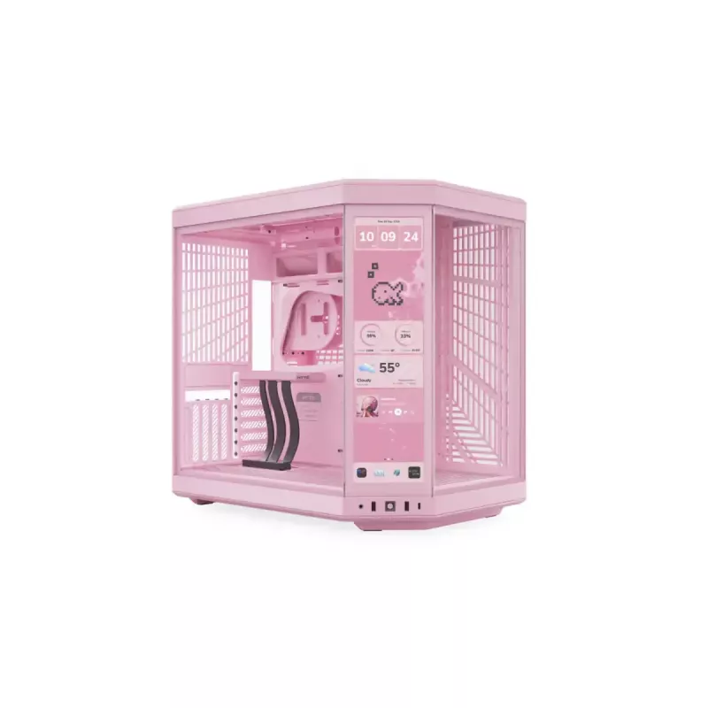 Jutiklinis monitorius HYTE Y70 Touch Display Upgrade Strawberry Milk – 14,5 colio rožinis jutiklinis ekranas