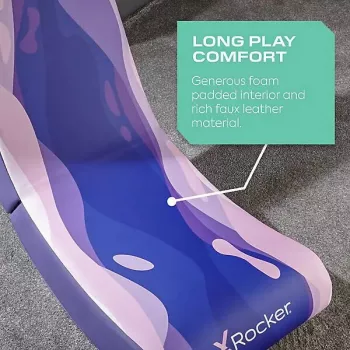 Konsolinė žaidimų kėdė X Rocker 2022084 – minkšta sėdynė su paminkštinimu, max apkrova 80 kg, 400×855 mm, aukštis 65,5 cm