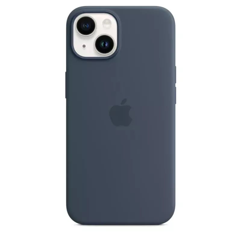 Silicone dėklas Apple iPhone 14 MagSafe Storm Blue