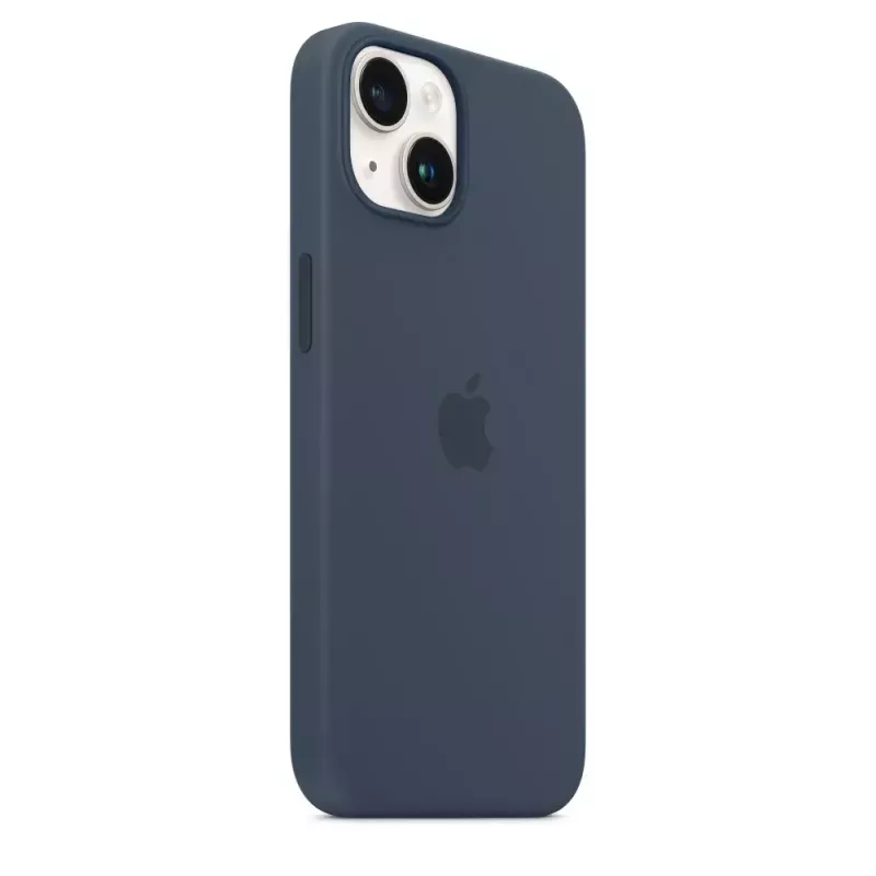 Silicone dėklas Apple iPhone 14 MagSafe Storm Blue