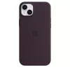 Silicone Dėklas Apple iPhone 14 Plus Burgundy su MagSafe