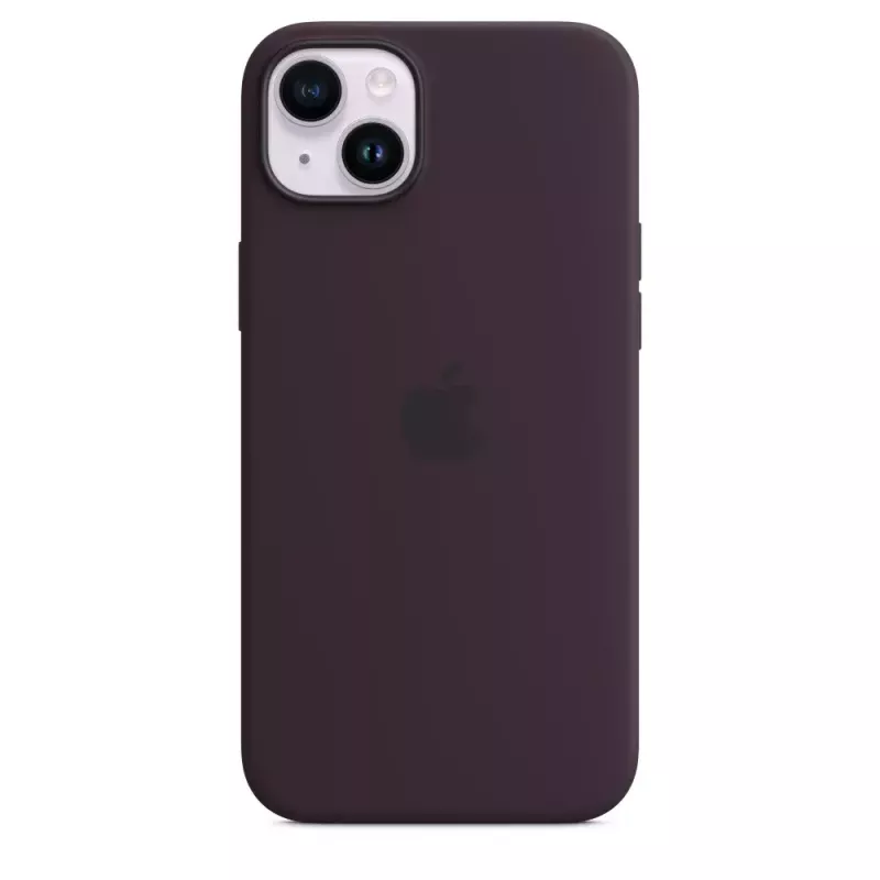 Silicone Dėklas Apple iPhone 14 Plus Burgundy su MagSafe