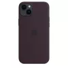Silicone Dėklas Apple iPhone 14 Plus Burgundy su MagSafe