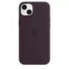 Silicone Dėklas Apple iPhone 14 Plus Burgundy su MagSafe