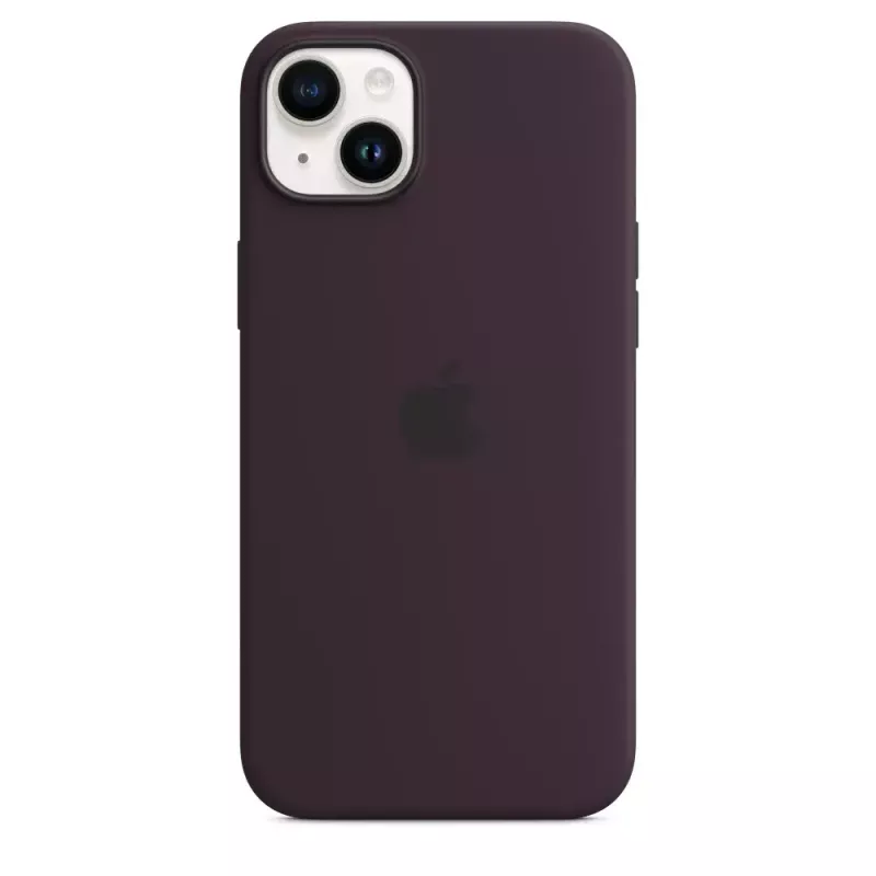 Silicone Dėklas Apple iPhone 14 Plus Burgundy su MagSafe
