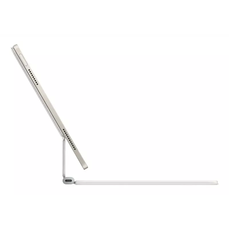Apple Magic Keyboard QWERTY Danish Baltas su Trackpad
