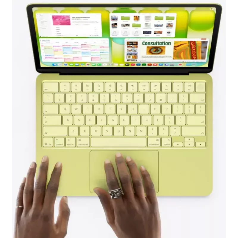 Nešiojamas kompiuteris Apple MacBook Neo 13 colių — A18 Pro (6 branduolių CPU, 5 branduolių GPU), 8 GB RAM, 512 GB SSD, Touch ID, Lime