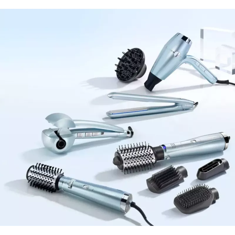 Karšto oro šepetys BABYLISS C1700E Hydro-Fusion – 3 šilumos lygiai, keraminis, mėlynas, 2,8 m laidas