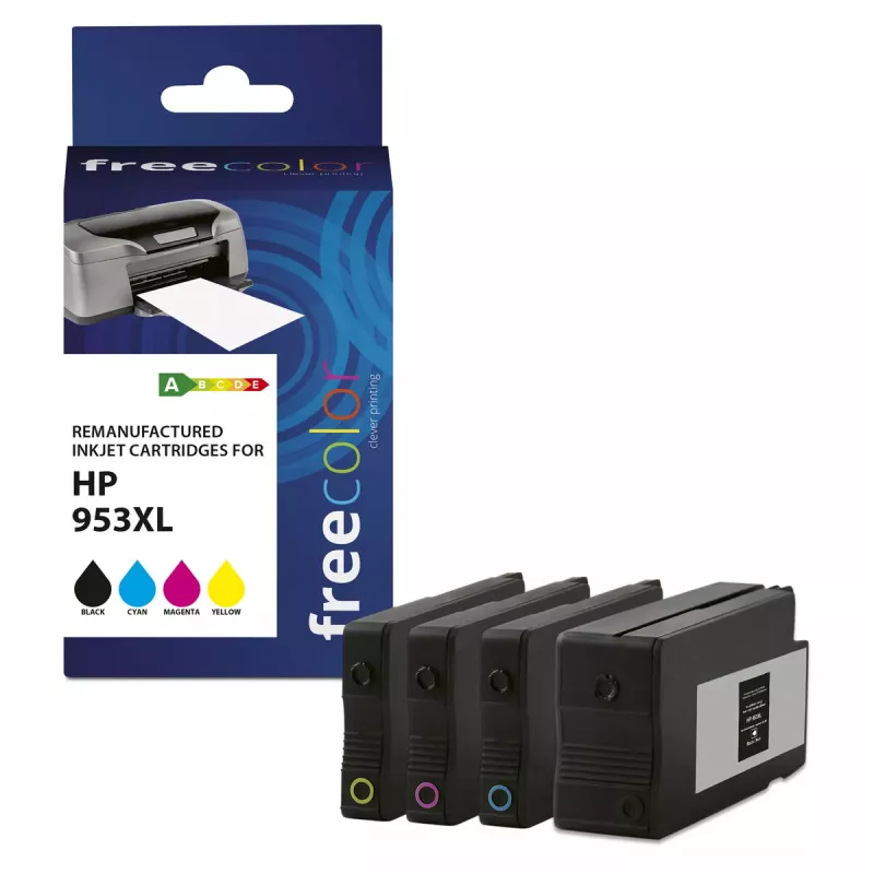 Kasetė Freecolor 953XL perdirbta juoda/c/m/g